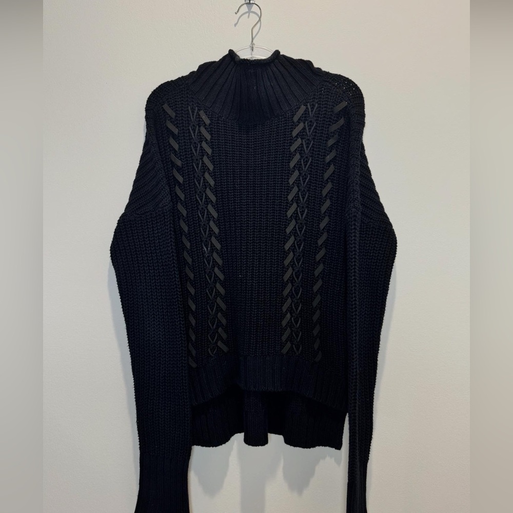 Express Women's Braided Turtleneck Sweater,‎ Size M